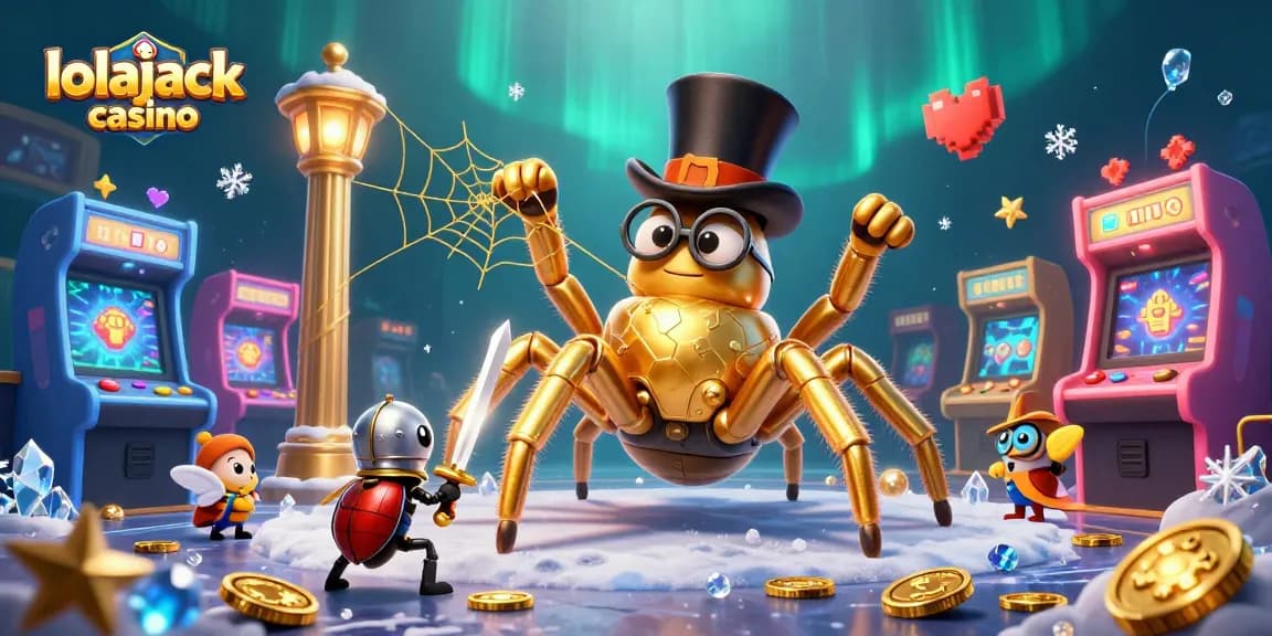 Discover the excitement of lolajack casino with a vibrant 3D scene depicting gameplay and iconic characters.